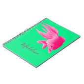 Carnet Green Pink Goldfish Large Modern Pop Personal (Côté gauche)