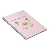 Carnet Green Pink White Mint Butterfly (Côté Droit)