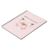 Carnet Green Pink White Mint Butterfly (Côté gauche)