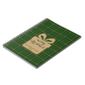 Carnet Green Plaid Christmas Festive Pattern - (Côté gauche)