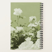 Carnet Green Roses Floral Garden Custom Spiral Notebook (Verso)