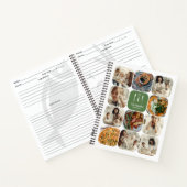 Carnet Green Round Corners Photo Collage Recettes de la f (Intérieur)