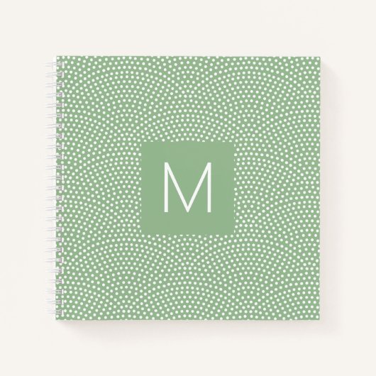 Carnet Green Same Komon (peau de requin) Monogrammé (Devant)