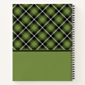 Carnet Green Scottish Plaid Personnalisé (Dos)