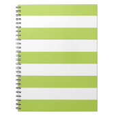 Carnet Green Stripes, Stripes, Striped Pattern, Lines (Devant)