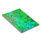 Carnet Green texture abstract Spiral Photo Notebook,Rosy (Côté Droit)