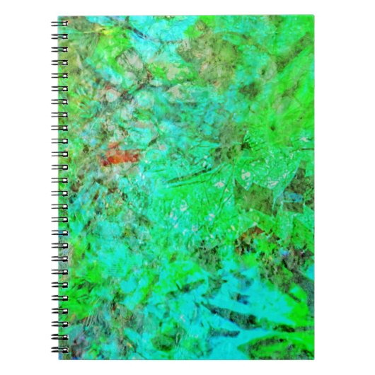 Carnet Green texture abstract Spiral Photo Notebook,Rosy (Devant)