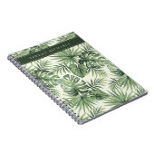 Carnet Green Tropical Palm Feuille Motif (Côté Droit)