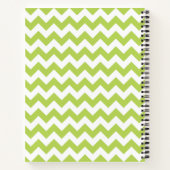 Carnet Green Zigzag, Green Chevron, Votre Nom (Dos)