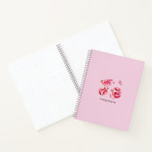 Carnet Grenade rose esthétique des fruits mignons (Intérieur)