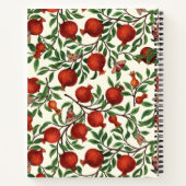 Carnet Grenades et papillons Bella sur blanc (Dos)