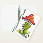 Carnet Grenouille à couchage lunaire sous un champignon (À l'intérieur)