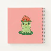 Carnet Grenouille à fraise Kawaii Anime rose Personnalisé (Dos)