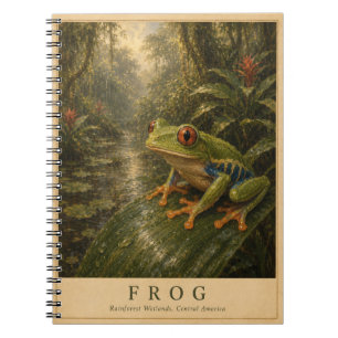 Carnet Grenouille Amérique centrale VINTAGE