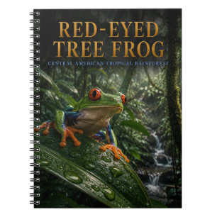 Carnet Grenouille aux yeux rouges de la forêt tropicale A
