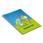Carnet Grenouille avec ordinateur portable Icecream (Côté Droit)