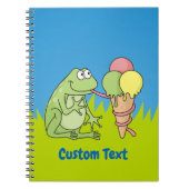 Carnet Grenouille avec ordinateur portable Icecream (Devant)