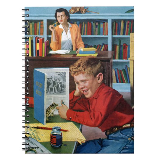 Carnet Grenouille dans la bibliothèque (Devant)