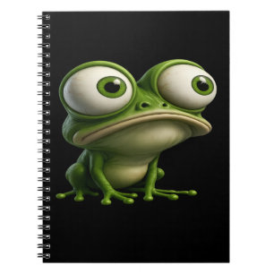Carnet Grenouille de dessin animé aux gros yeux