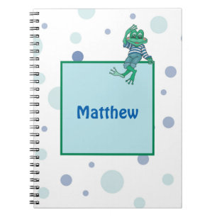 Carnet Grenouille en Jeans, Anniversaire, Pois