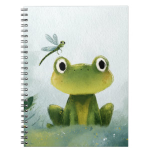 Carnet Grenouille et libellule mignonnes – Illustration d