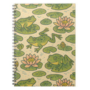 Carnet Grenouille et lili pads Grenouilles Nénuphars