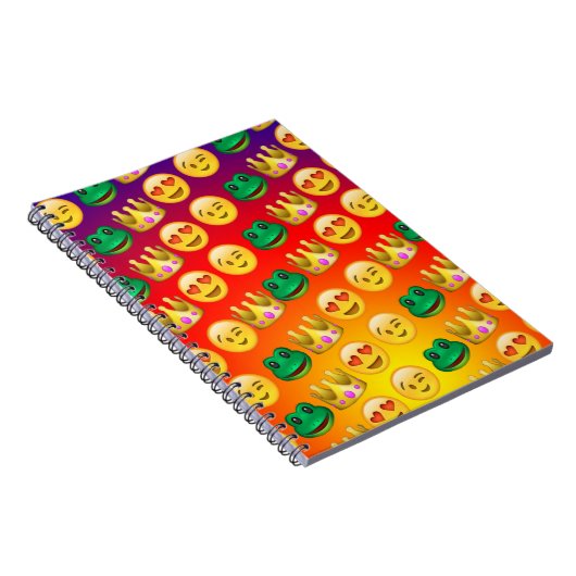 Carnet Grenouille et princesse Emojis Pattern (Côté Droit)