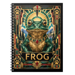 Carnet Grenouille, faune Art déco