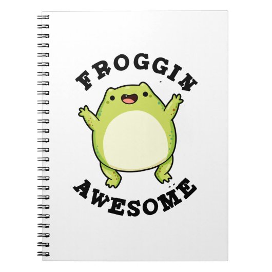 Carnet Grenouille incroyablement drôle Pun (Devant)