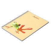 Carnet Grenouille jaune beurre vert et orange (Côté gauche)