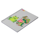 Carnet grenouille mignonne, champignons et papillon (Côté gauche)