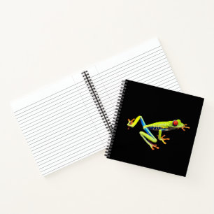 Carnet Grenouille peinte aux yeux rouges