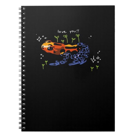 Carnet Grenouille qui t'aime style classique simple (Devant)