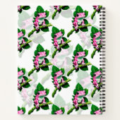 Carnet Grenouille Rose Sur La Feuille Verte Motif Design (Dos)