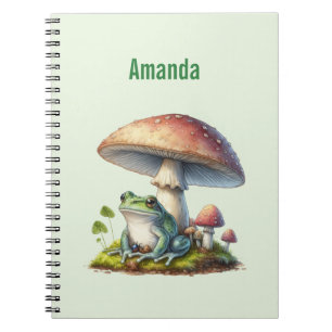 Carnet Grenouille sous un champignon Mignon Nature