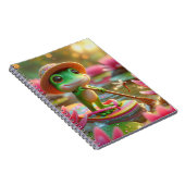 Carnet Grenouille sur un tonneau dans un étang (Côté Droit)