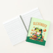 Carnet Grenouille Verte Boire Orange Boba Bubble Thé (Intérieur)