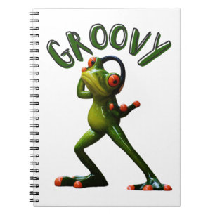 Carnet Grenouille verte groovy