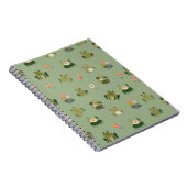 Carnet Grenouilles et nénuphars sur fond vert clair (Côté Droit)