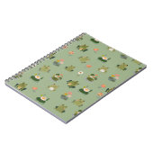 Carnet Grenouilles et nénuphars sur fond vert clair (Côté gauche)