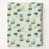 Carnet Grenouilles mignonnes dans un étang de nénuphars (Dos)