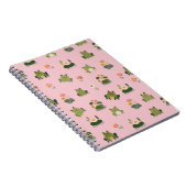 Carnet Grenouilles & nénuphars sur fond rose clair (Côté Droit)
