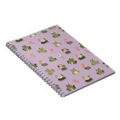 Carnet Grenouilles & nénuphars sur violet rose (Côté Droit)