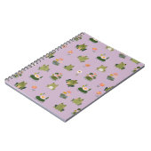 Carnet Grenouilles & nénuphars sur violet rose (Côté gauche)