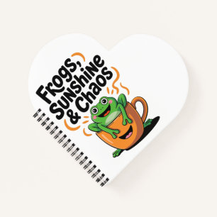 Carnet Grenouilles, soleil et chaos - Cute Frog en Coffee