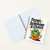 Carnet Grenouilles, soleil et chaos - Cute Frog en Coffee (Intérieur)