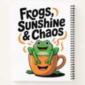 Carnet Grenouilles, soleil et chaos - Cute Frog en Coffee (Dos)