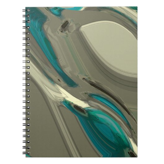 Carnet Grey and Blue Abstract (Devant)