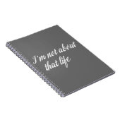 Carnet Grey Je ne parle pas de cette vie (Côté Droit)