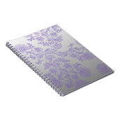 Carnet Grey Notebook with Purple Floral (Côté Droit)